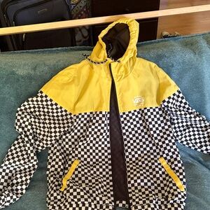 Vans Kids Checkered Yellow and Black Raincoat